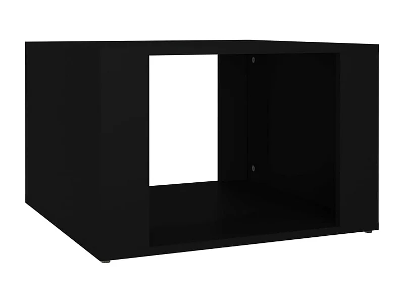 Zalindra  Comodino Nero 57x55x36 cm in Legno Multistrato