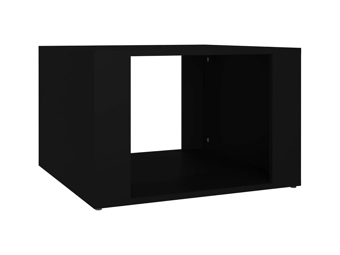 Zalindra  Comodino Nero 57x55x36 cm in Legno Multistrato