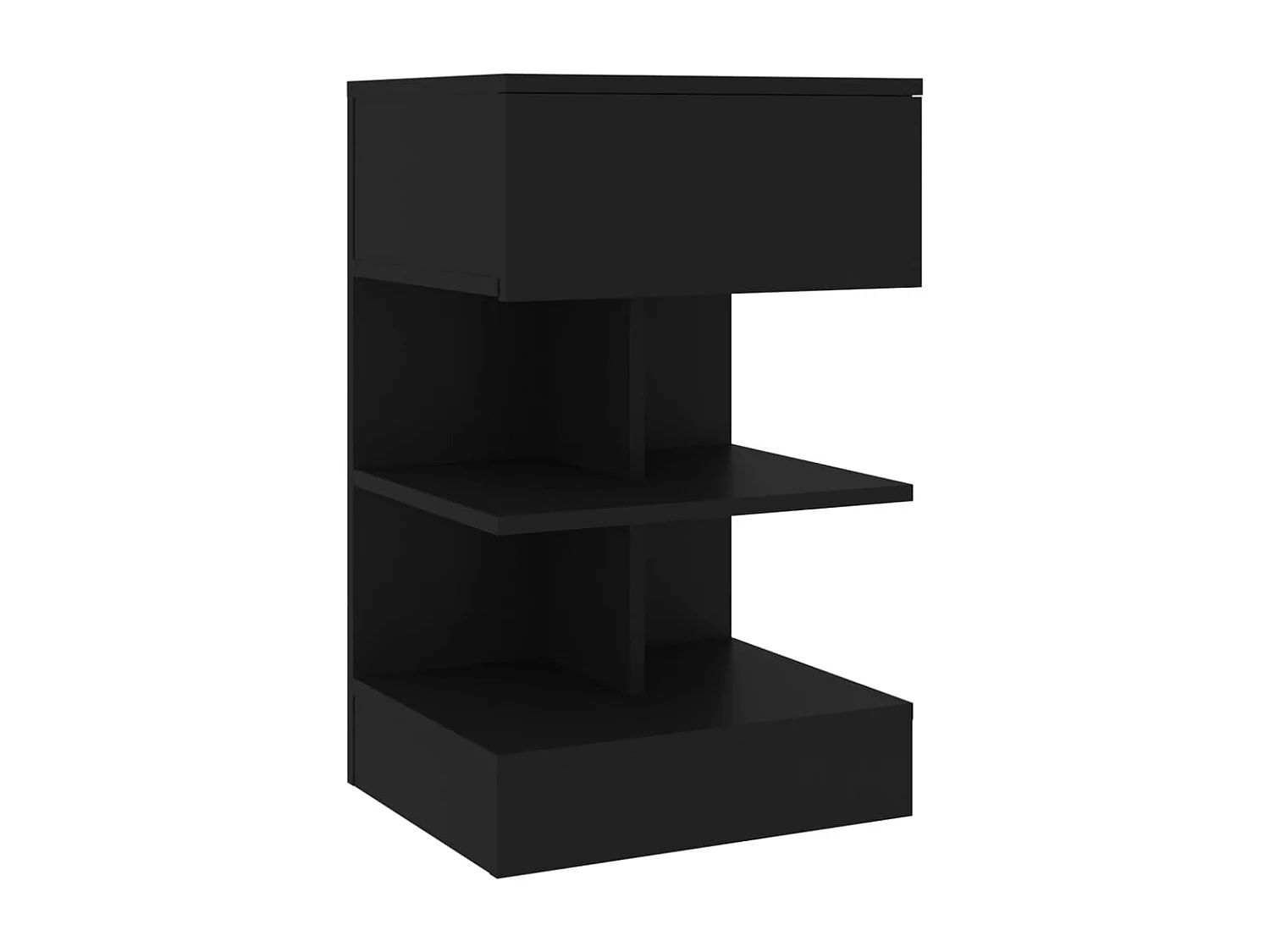 Beverly Hills  Tables de chevet 2 pcs Noir 40x35x65 cm