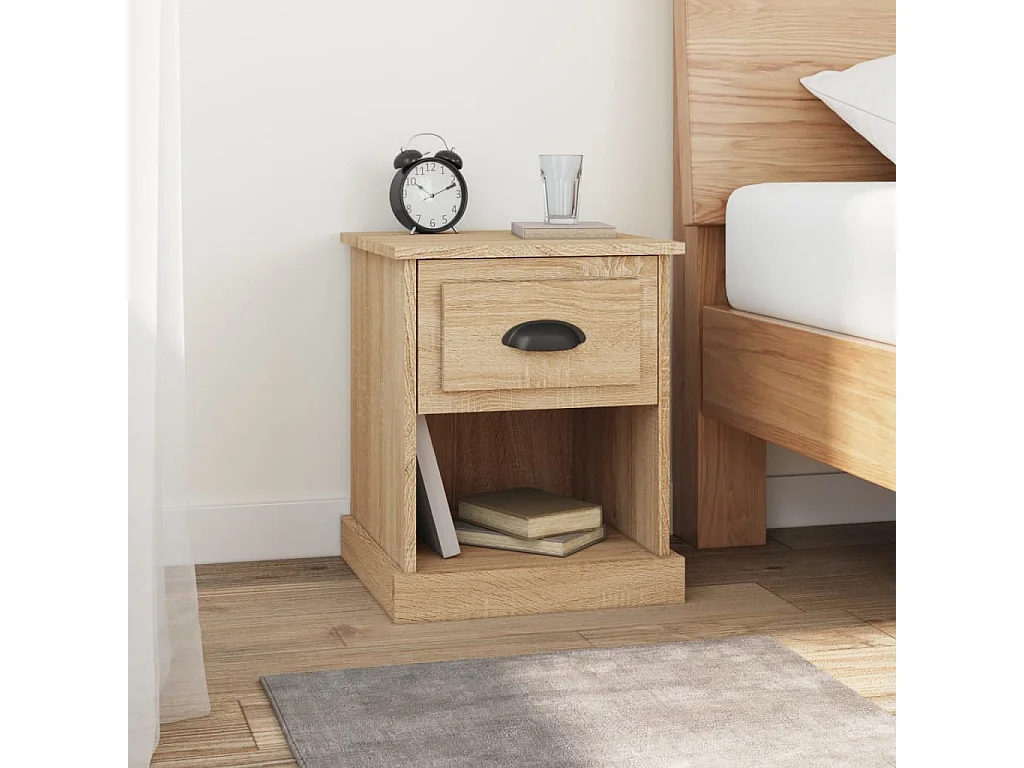 Cicero  Comodino Rovere Sonoma 39x39x47,5 cm in Legno Multistrato