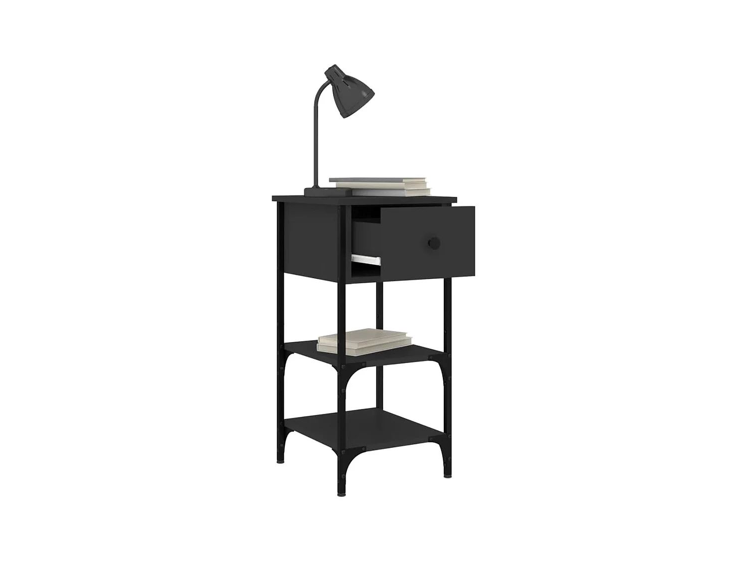 Jersey Shore  Tables de chevet 2 pcs noir 34x36x70 cm bois d’ingénierie