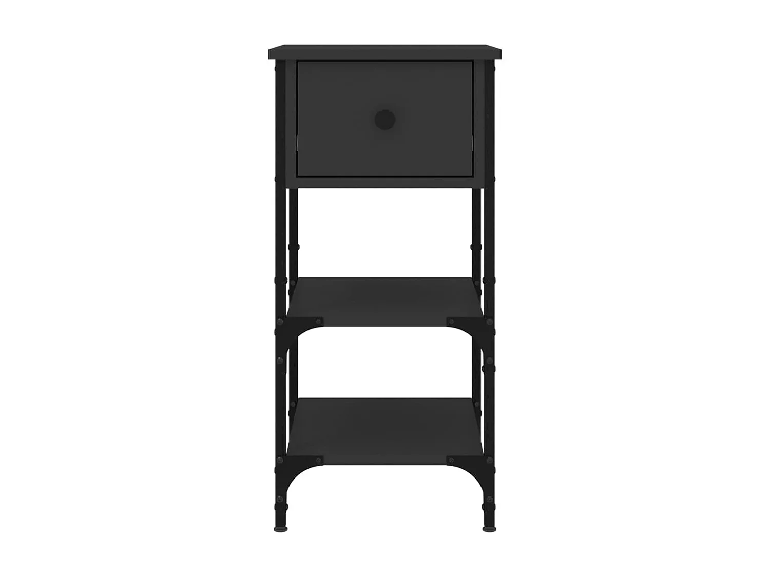 Jersey Shore  Mesitas de noche 2 uds madera de ingeniería negro 34x36x70 cm