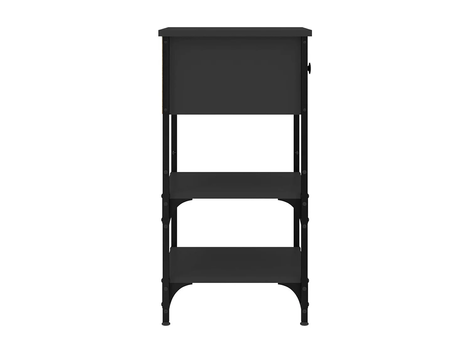 Jersey Shore  Mesitas de noche 2 uds madera de ingeniería negro 34x36x70 cm