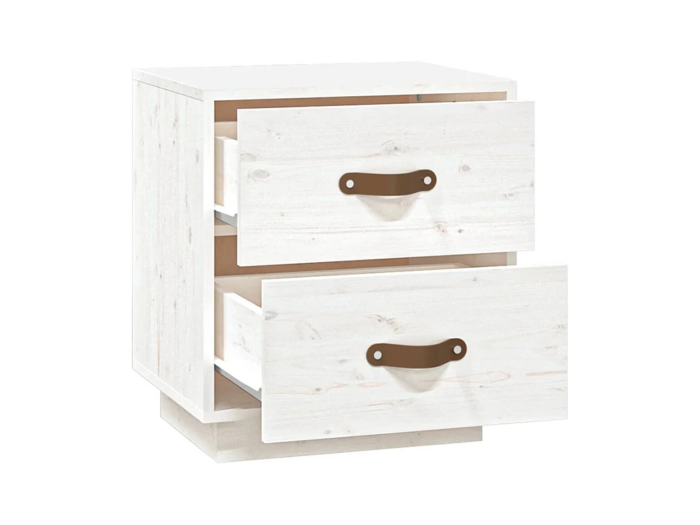 Jean-Marc   Table de chevet Blanc 40x34x45 cm Bois de pin massif