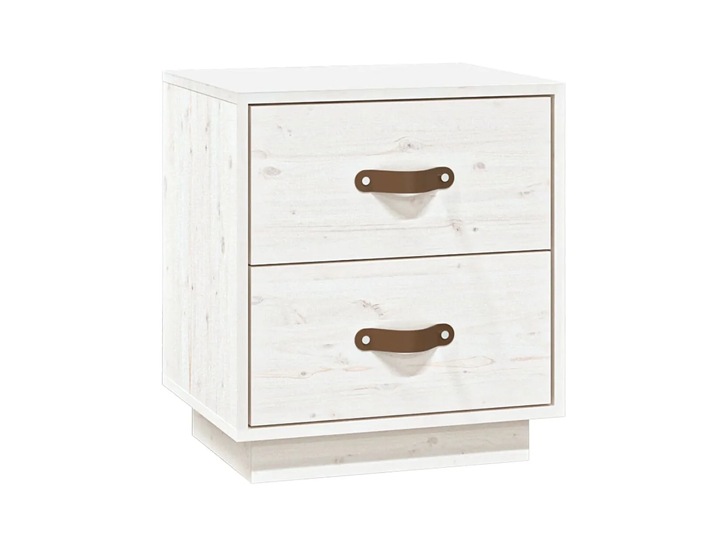 Jean-Marc   Table de chevet Blanc 40x34x45 cm Bois de pin massif