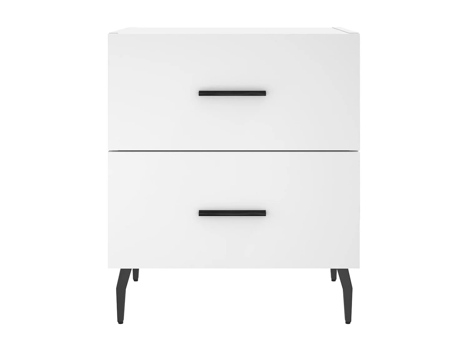 Brad John  Table de chevet blanc 40x35x47,5 cm bois d’ingénierie