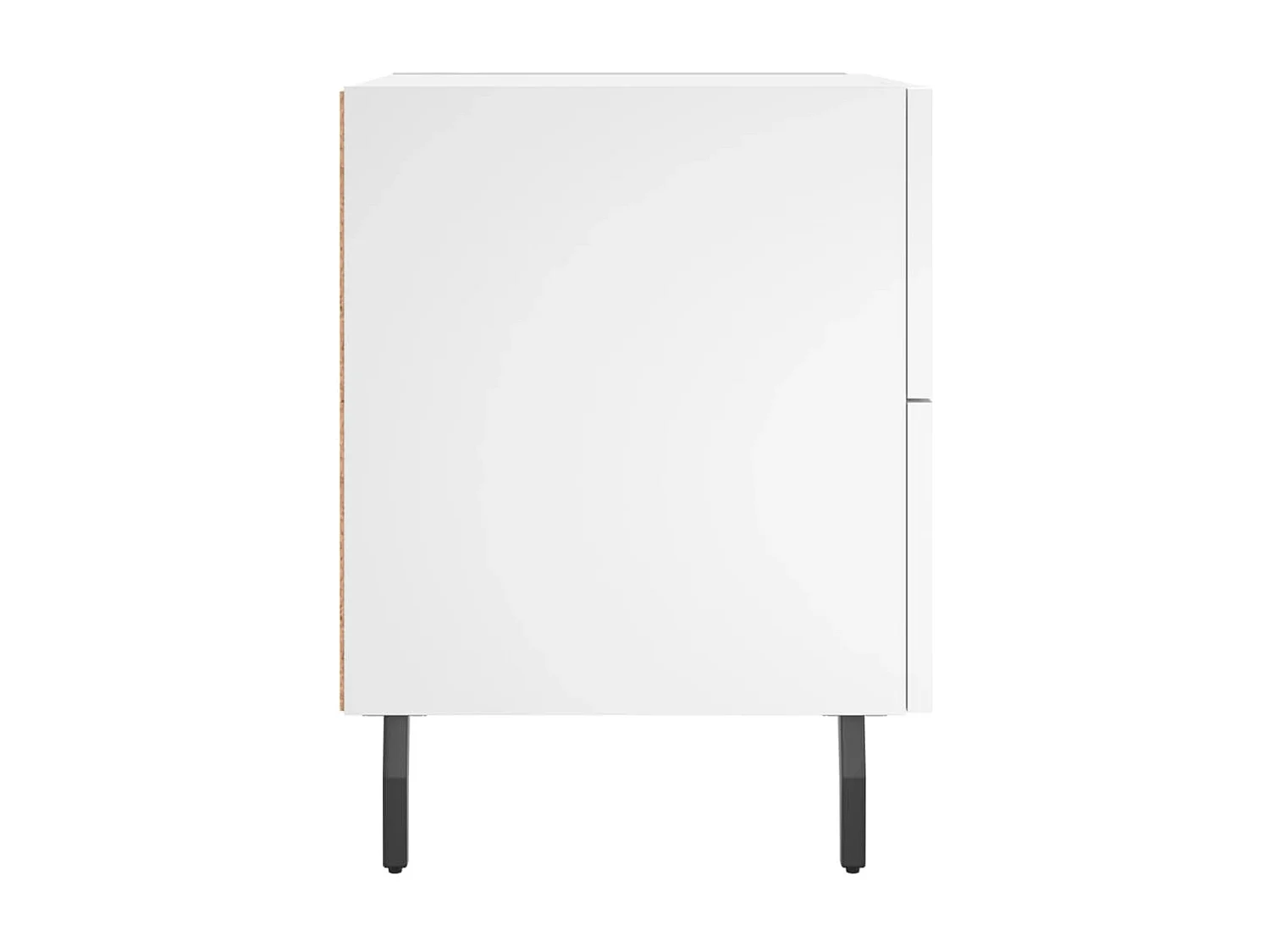 Brad John  Table de chevet blanc 40x35x47,5 cm bois d’ingénierie