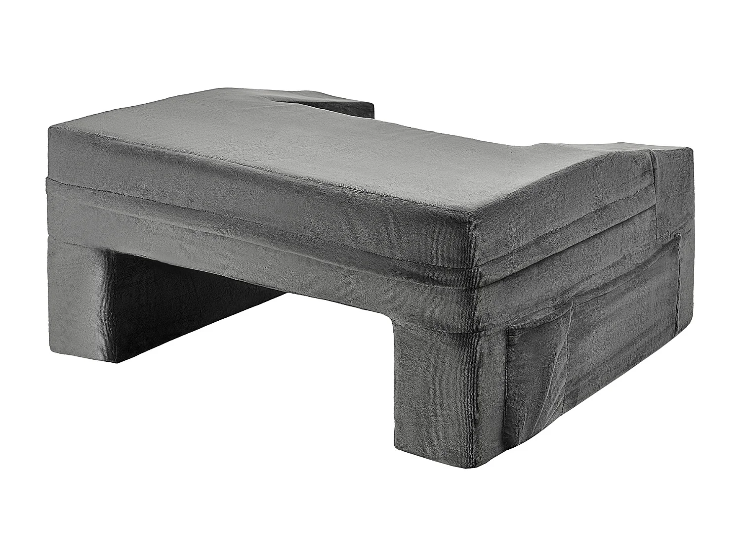 Lesekissen SucceBuy, mit 2 Taschen und Getränkehalter, großes Memory-Schaum-Kissen zum Fernsehen, Ausruhen, grau