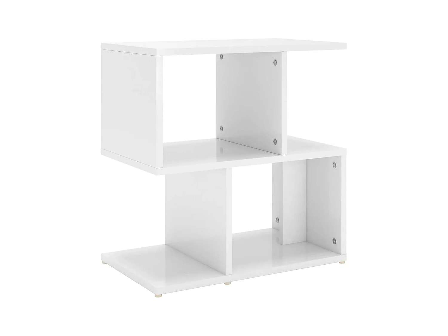 Kerwin  Table de chevet blanc brillant 50x30x51,5 cm bois d'ingénierie