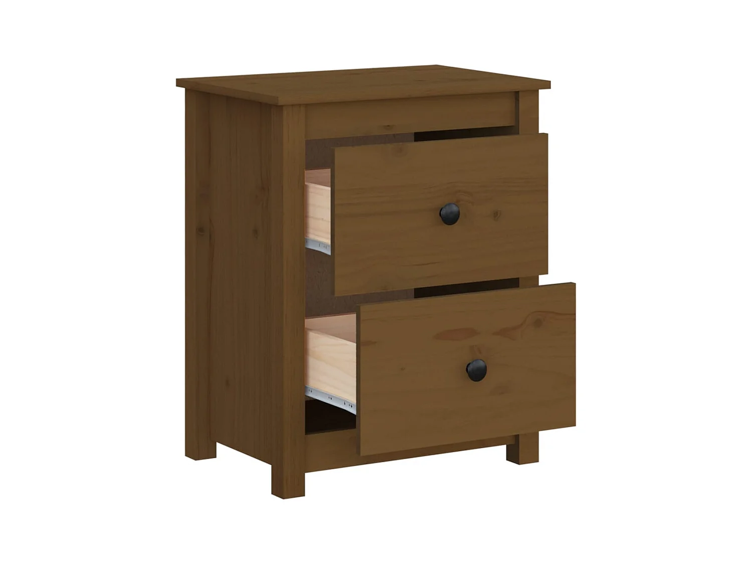 Älvängen  Tables de chevet 2pcs Marron miel 50x35x61,5 cm Bois pin massif