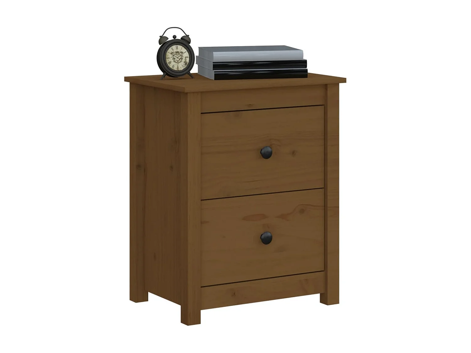 Älvängen  Tables de chevet 2pcs Marron miel 50x35x61,5 cm Bois pin massif