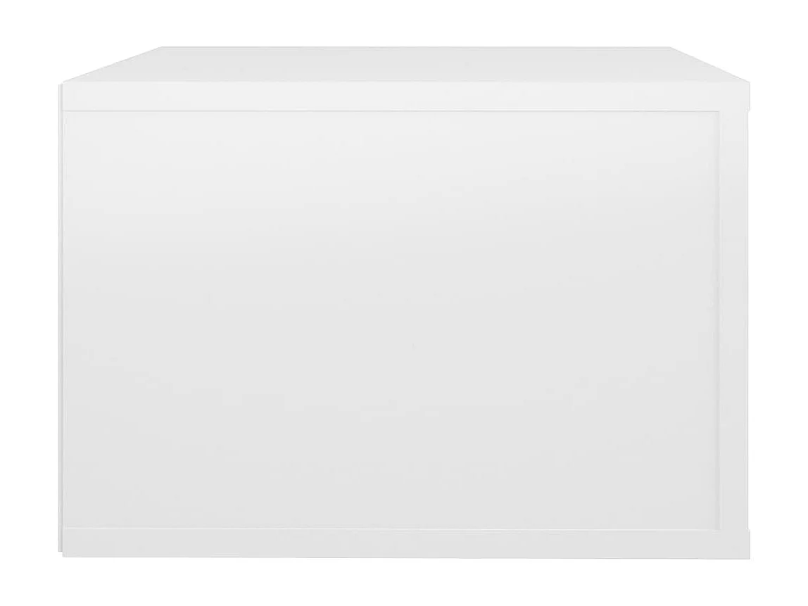 Culpeper  Tables de chevet murales 2 pcs Blanc brillant 50x36x25 cm