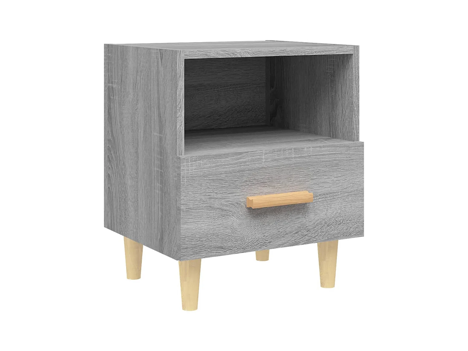 Nieuw-Beijerland  Table de chevet Sonoma gris 40x35x47 cm