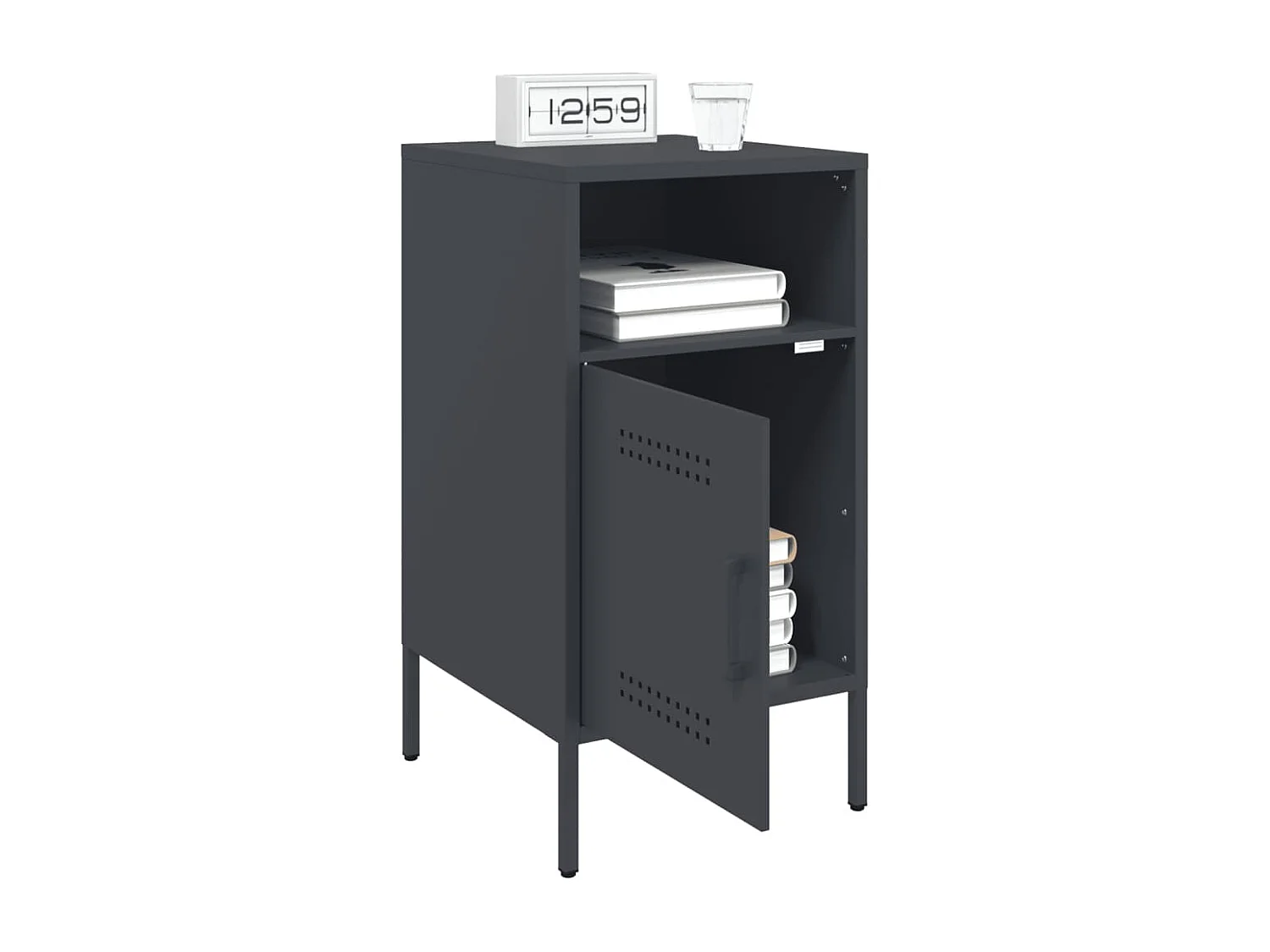 Channelview  Tables de chevet 2 pcs anthracite 36x39x68 cm acier