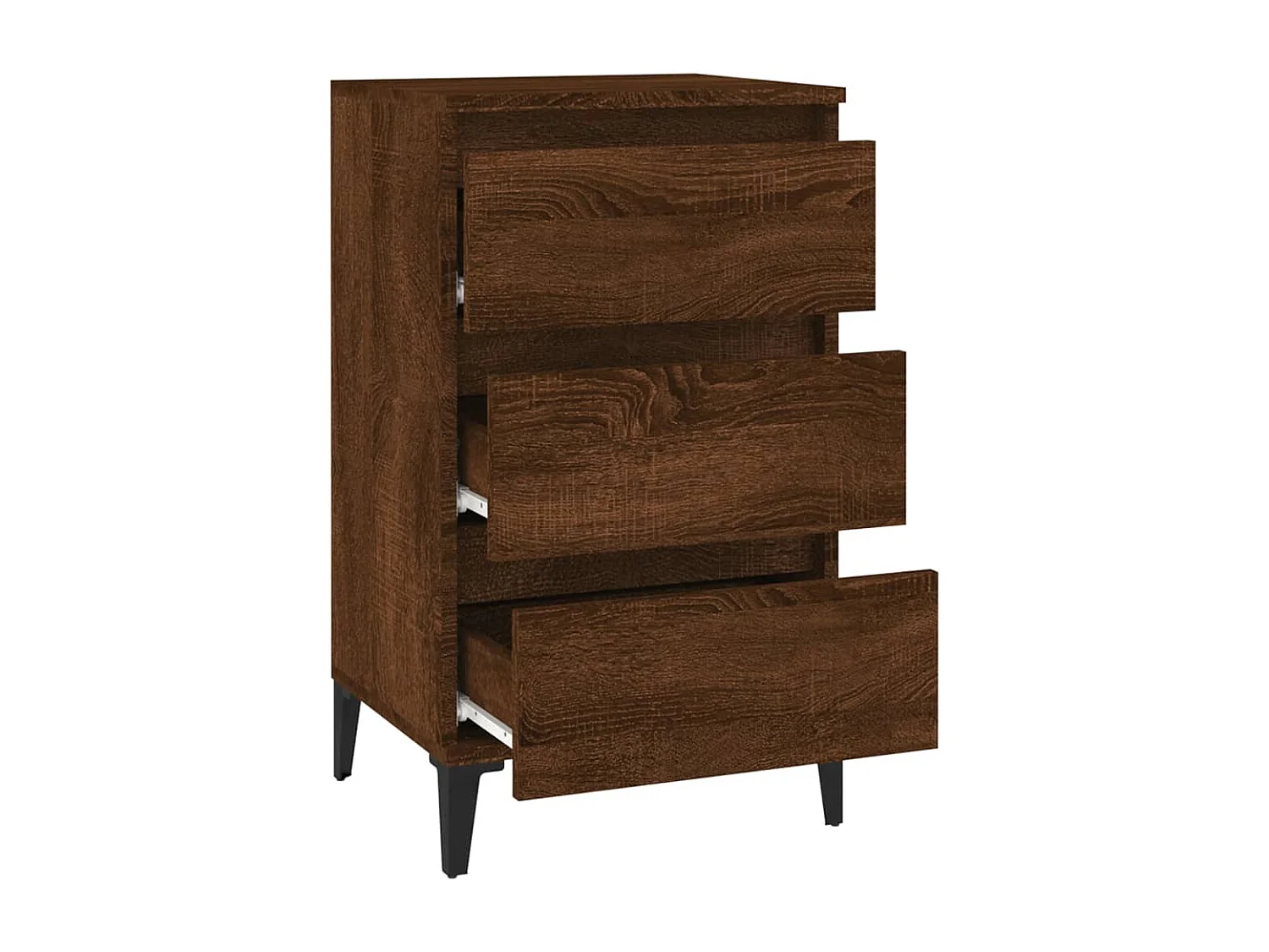 Darby  Comodino Rovere Marrone 40x35x70 cm in Legno Multistrato