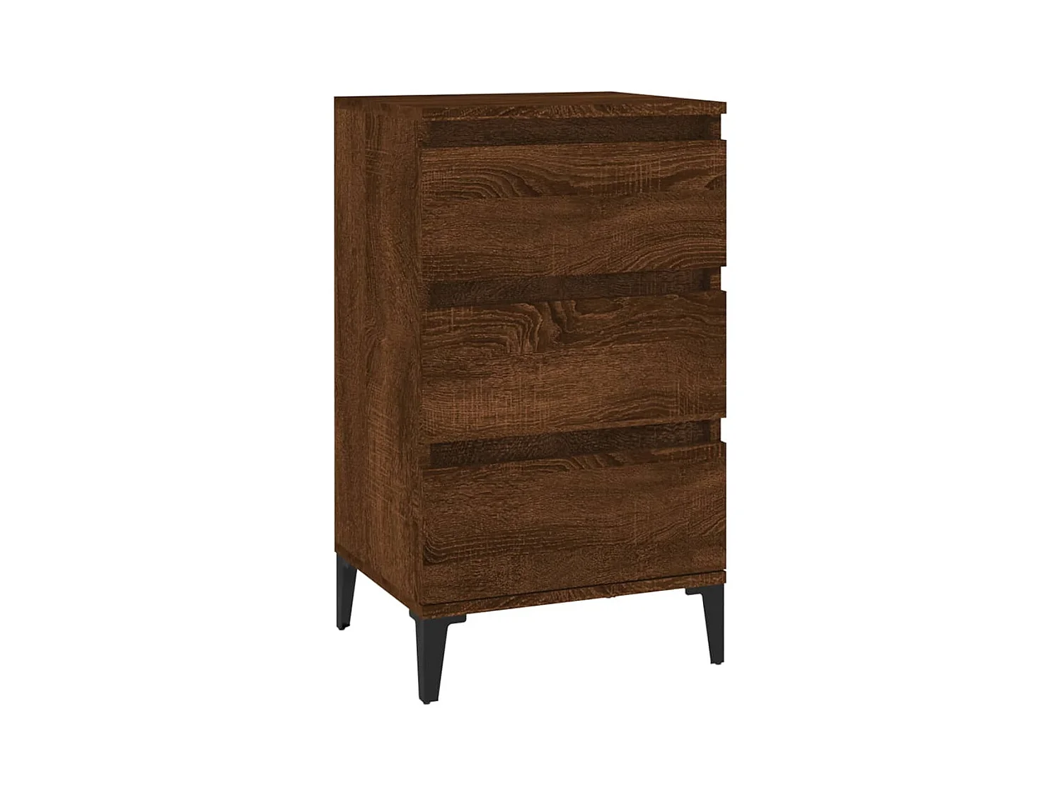 Darby  Table de chevet chêne marron 40x35x70 cm bois d'ingénierie