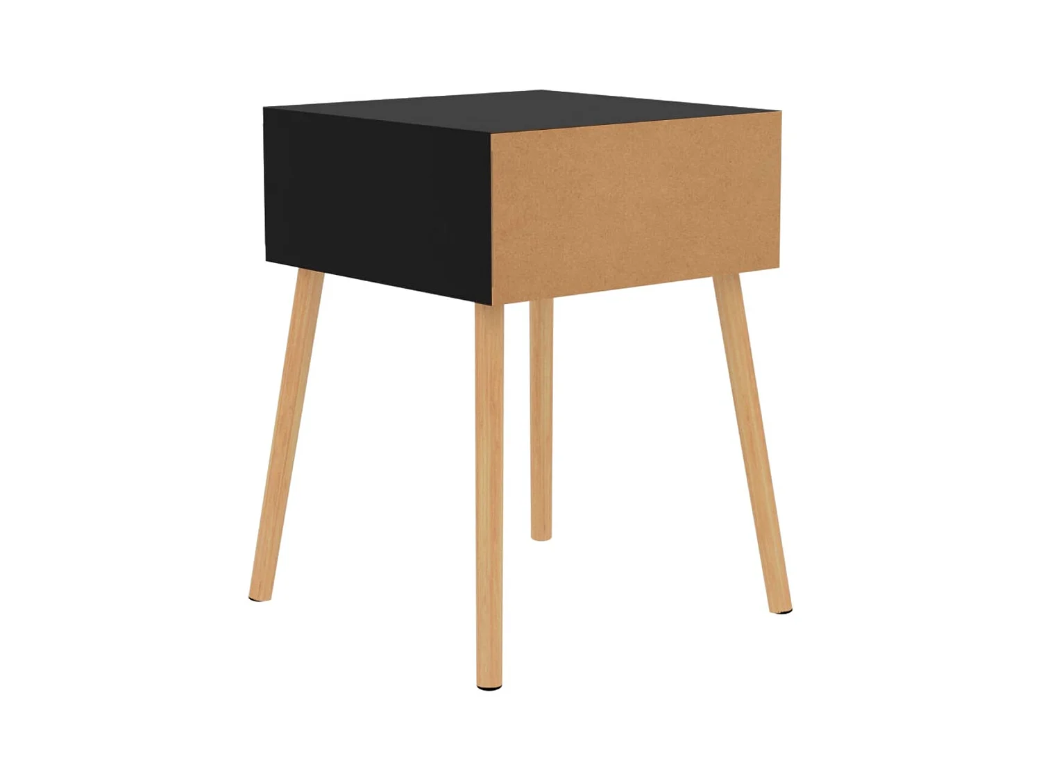 Wellsville  Tables de chevet 2 pcs Noir brillant 40x40x56cm Bois ingénierie