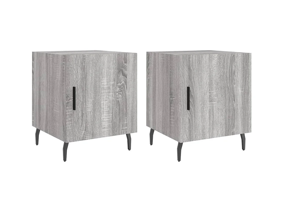 Volda  Tables de chevet 2 pcs sonoma gris 40x40x50cm bois d'ingénierie