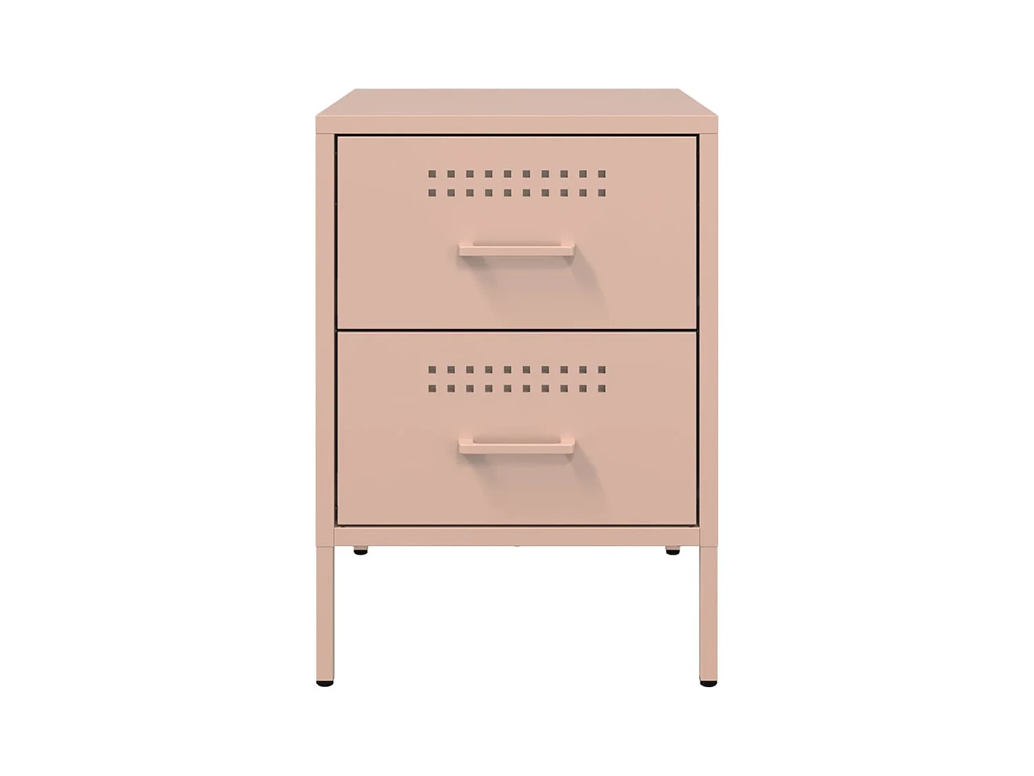 Lucille  Tables de chevet 2 pcs rose 36x39x50,5 cm acier