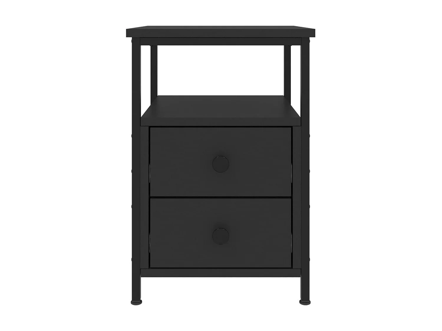 Winter Springs  Tables de chevet 2 pcs noir 34x35,5x50 cm bois d'ingénierie