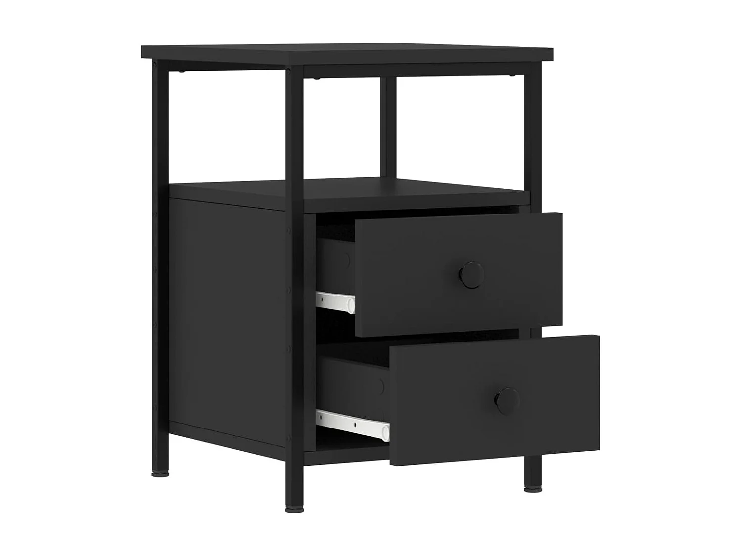 Winter Springs  Tables de chevet 2 pcs noir 34x35,5x50 cm bois d'ingénierie