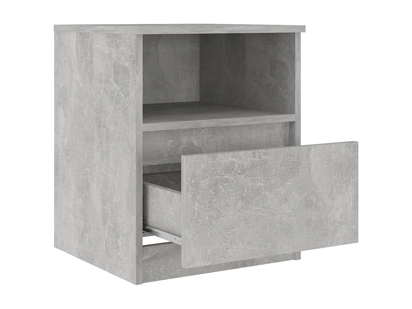 Wouter  Tables de chevet 2 pcs Gris béton 40x40x50 cm Aggloméré