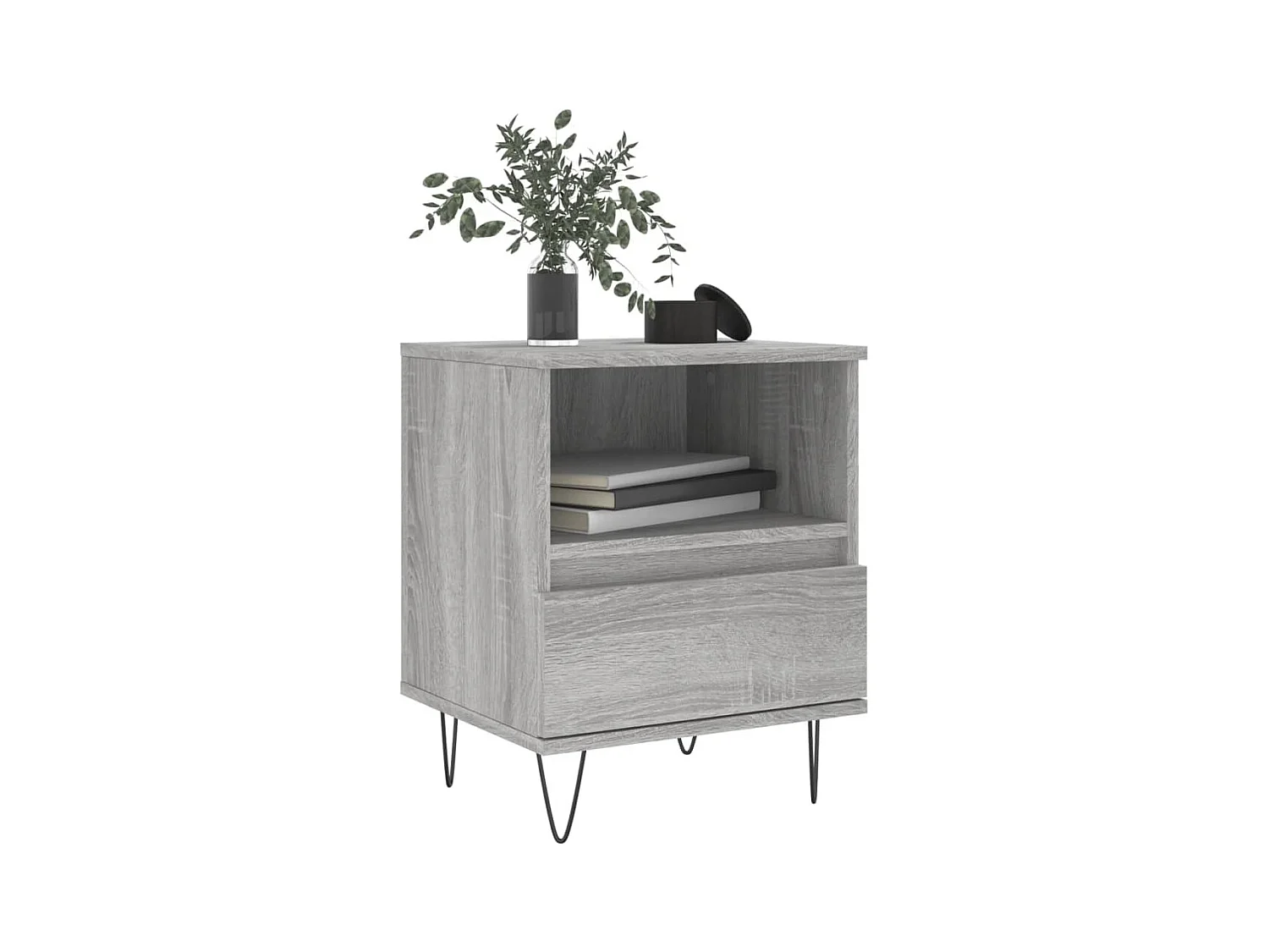 Hulst  Tables de chevet 2 pcs sonoma gris 40x35x50 cm bois ingénierie