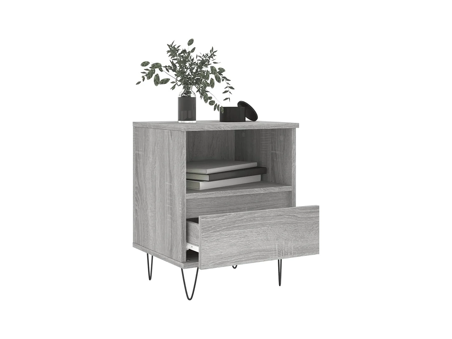 Hulst  Tables de chevet 2 pcs sonoma gris 40x35x50 cm bois ingénierie