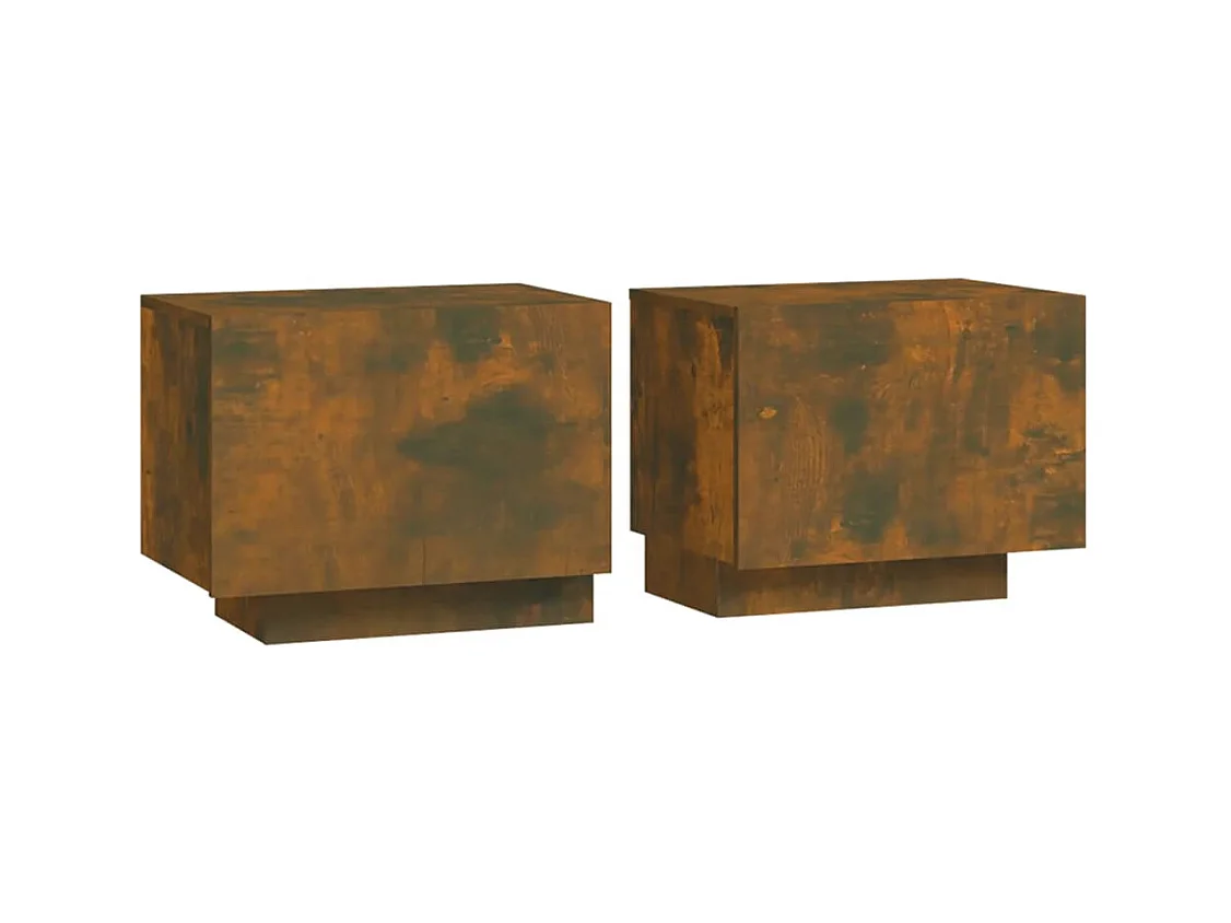 Cedar City  Table de chevet Chêne fumé 100x35x40 cm Bois d'ingénierie