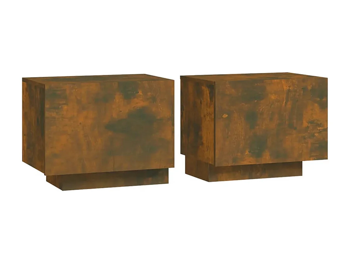 Cedar City  Table de chevet Chêne fumé 100x35x40 cm Bois d'ingénierie