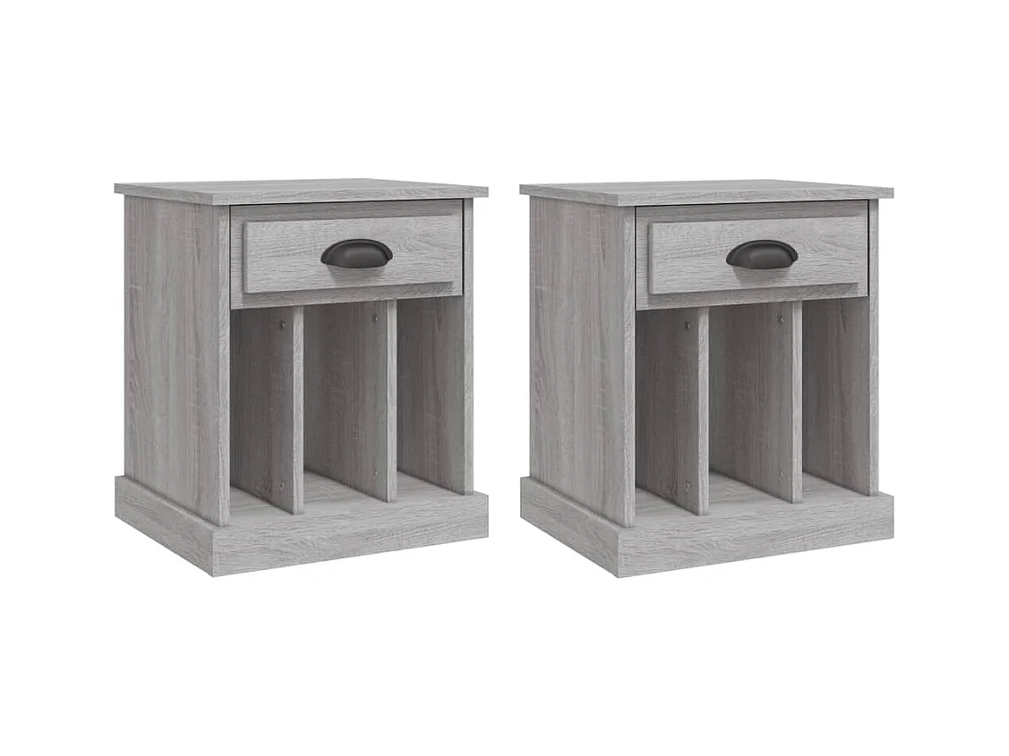Verónica Paz  Tables de chevet 2 pcs sonoma gris 43x36x50 cm