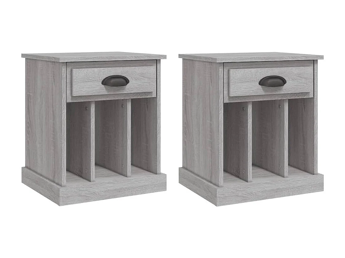Verónica Paz  Tables de chevet 2 pcs sonoma gris 43x36x50 cm