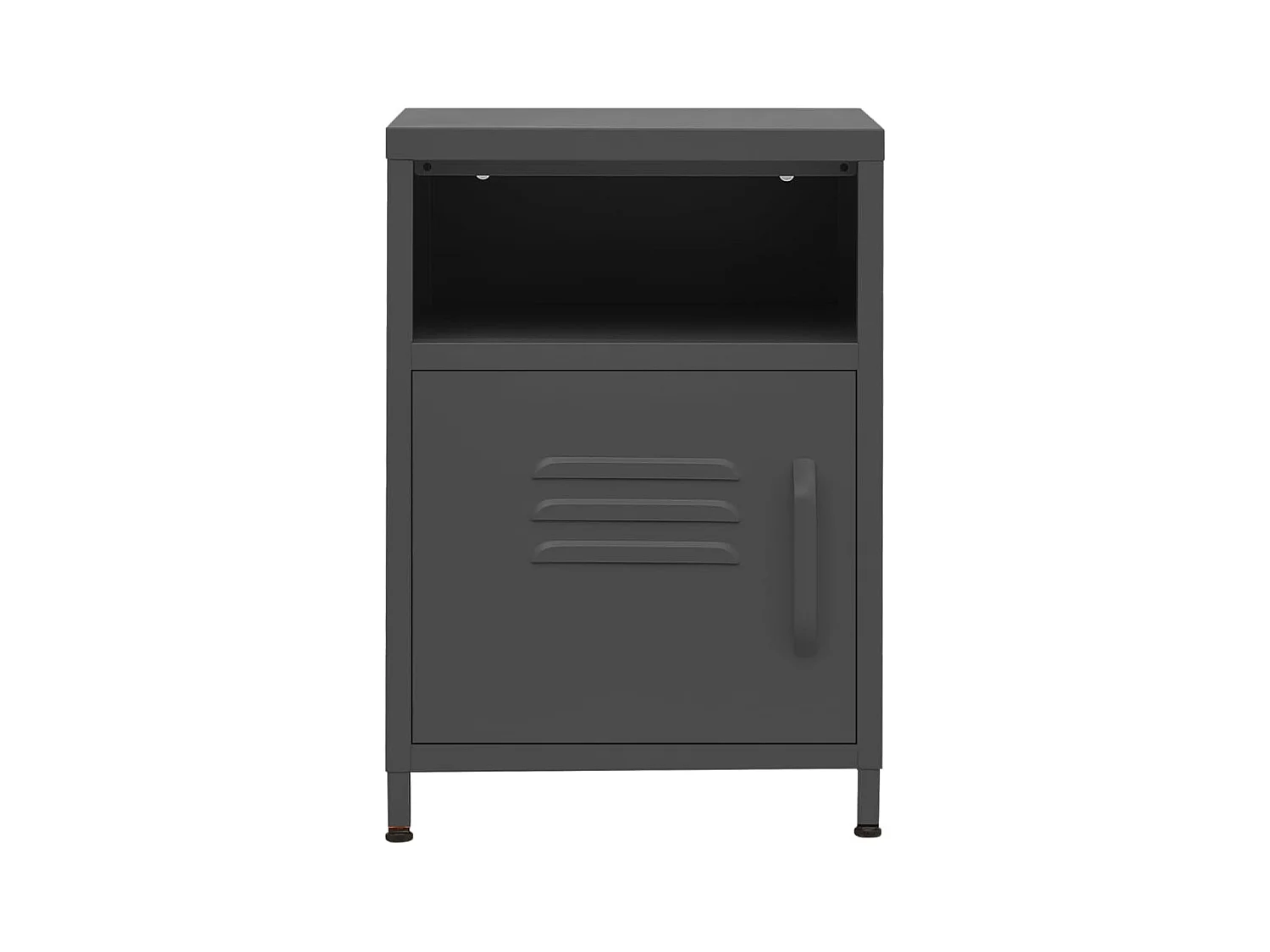 Sylora  Nachttisch Anthrazit 35x35x51 cm Stahl