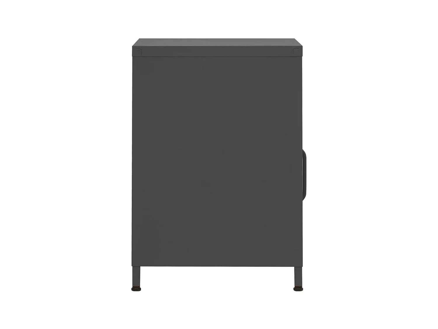 Sylora  Nachttisch Anthrazit 35x35x51 cm Stahl
