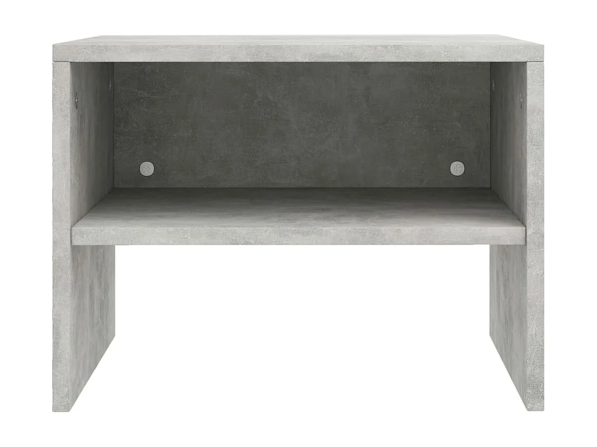 De Witt  Tables de chevet 2 pcs Gris béton 40x30x30 cm Bois ingénierie