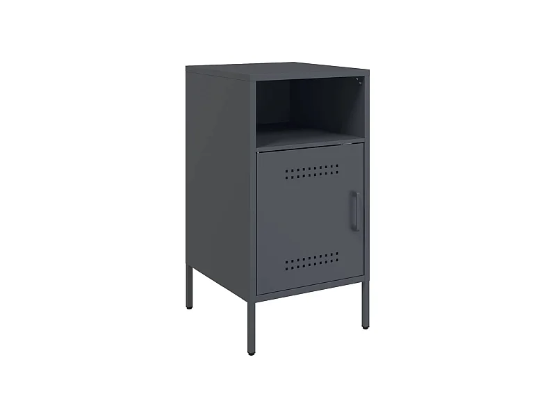 Channelview  Table de chevet anthracite 36x39x68 cm acier