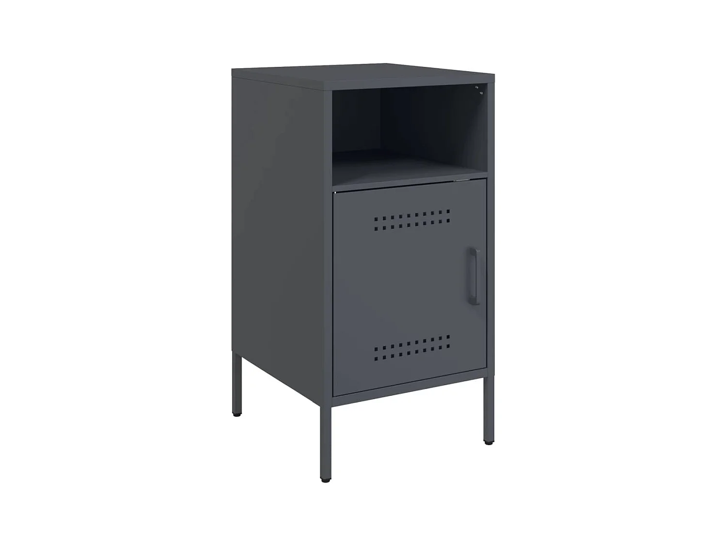 Channelview  Table de chevet anthracite 36x39x68 cm acier