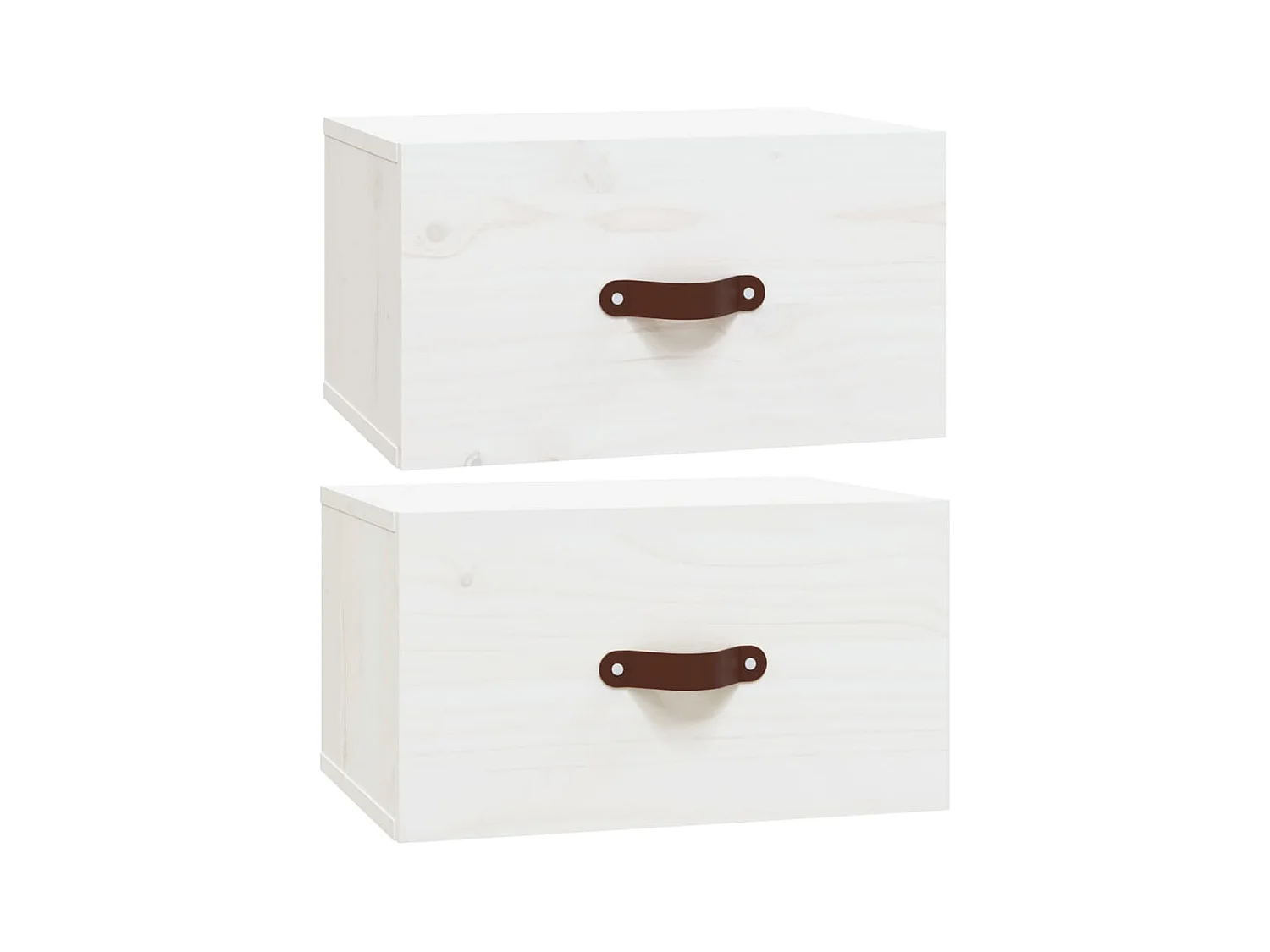 Ahmed  Tables de chevet murales 2 pcs Blanc 40x29,5x22 cm