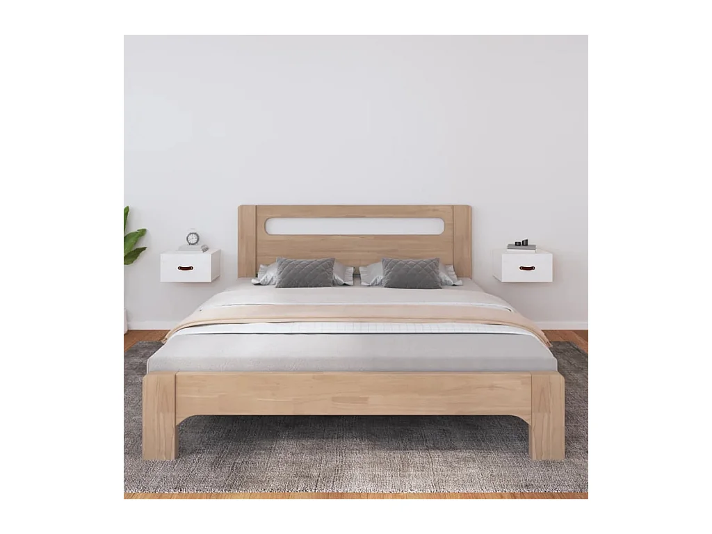 Ahmed  Tables de chevet murales 2 pcs Blanc 40x29,5x22 cm