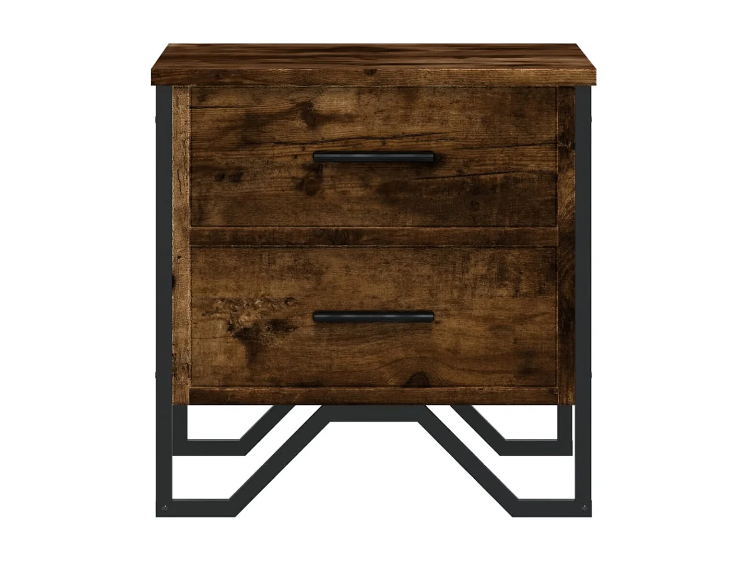 Hanne  Nachtkastjes 2 st 40x41x40 cm bewerkt hout gerookt eikenkleurig