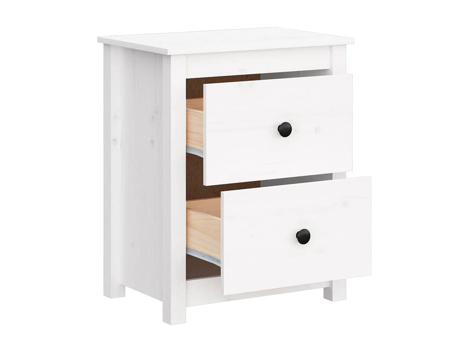 Älvängen  Tables de chevet 2 pcs Blanc 50x35x61,5 cm Bois de pin massif