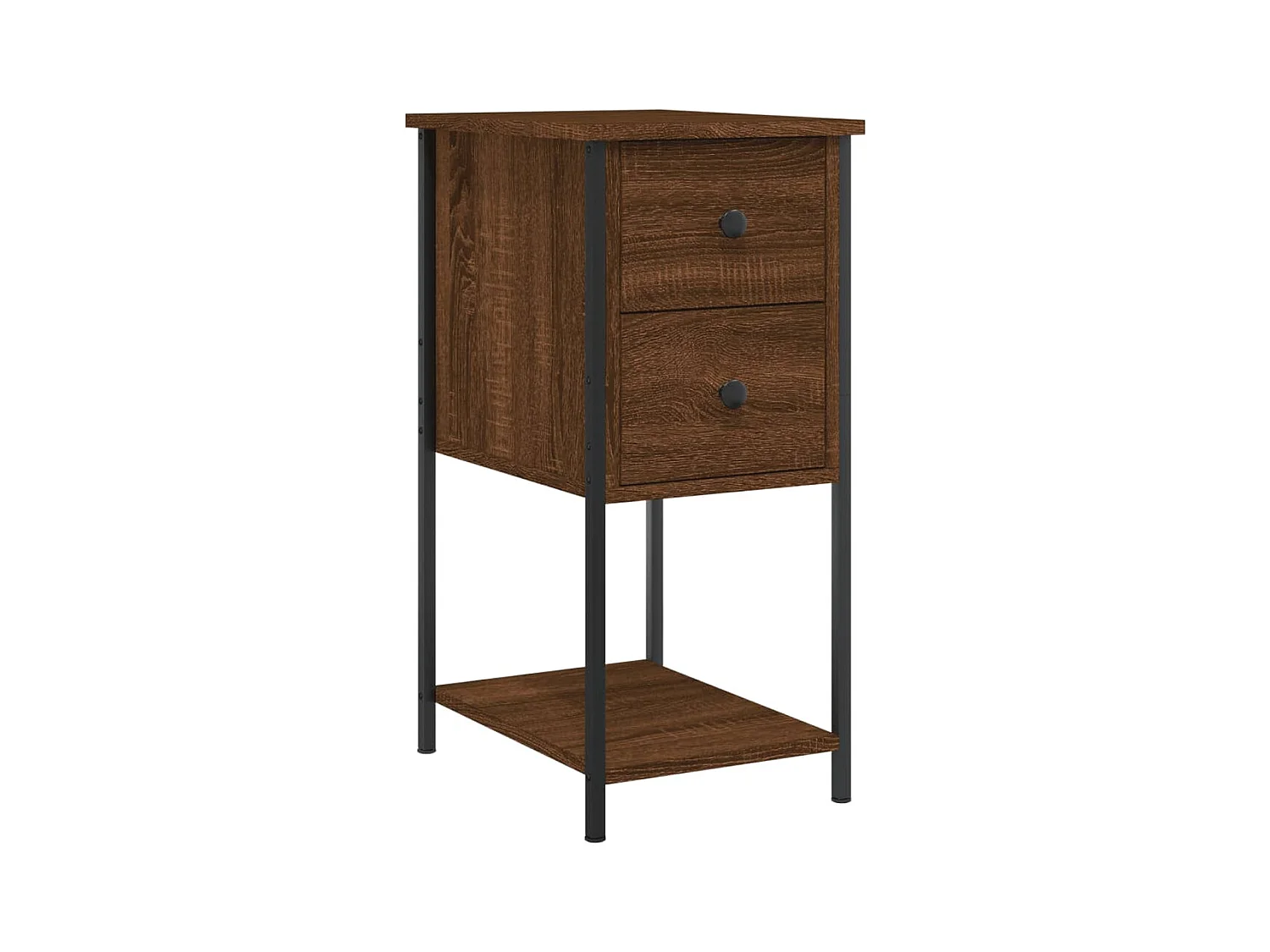 Portici  Tables de chevet 2pcs chêne marron 32x42x70cm Bois d'ingénierie