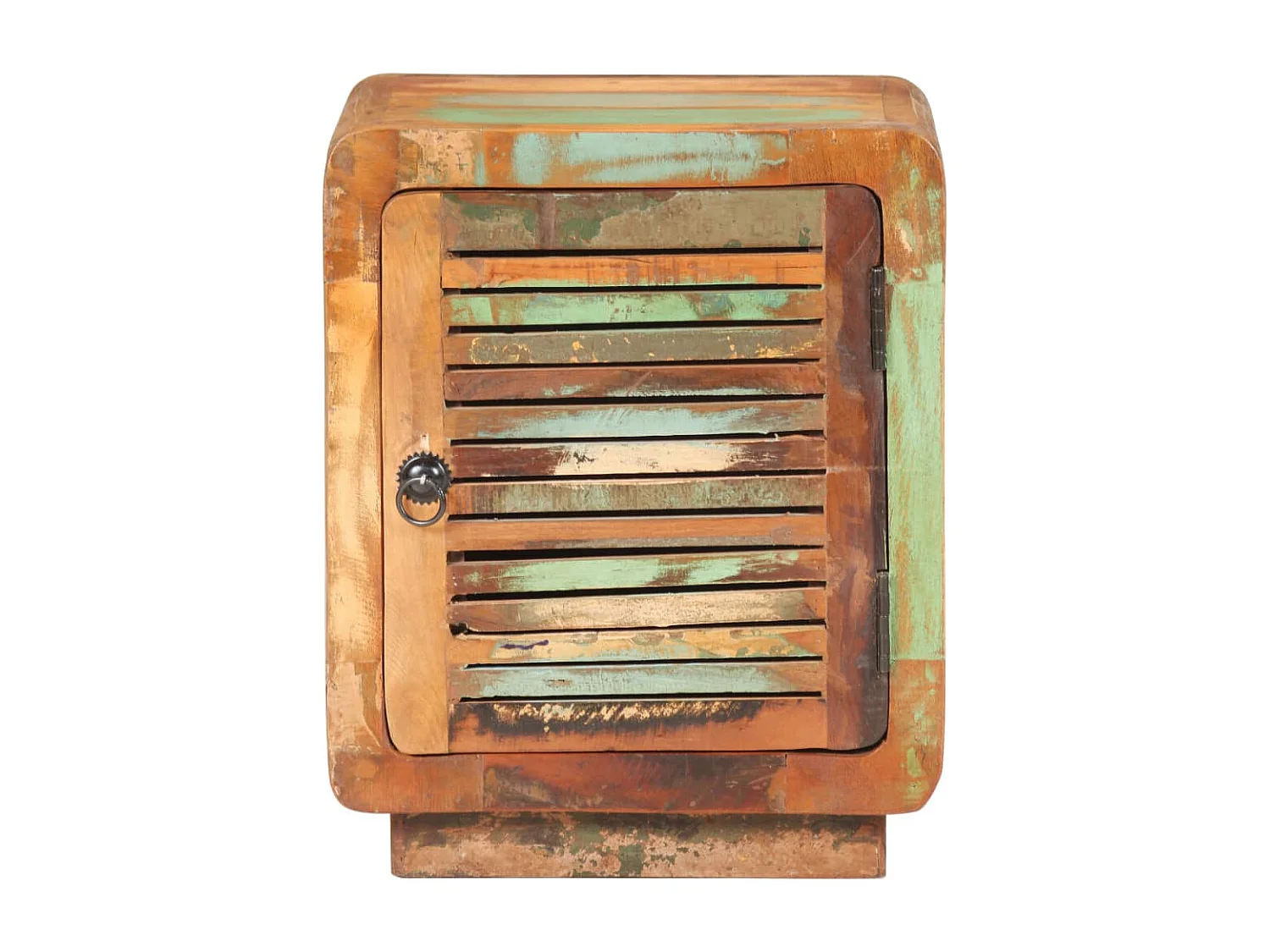 Anselme  Comodino 40x30x50 cm in Legno Massello di Recupero