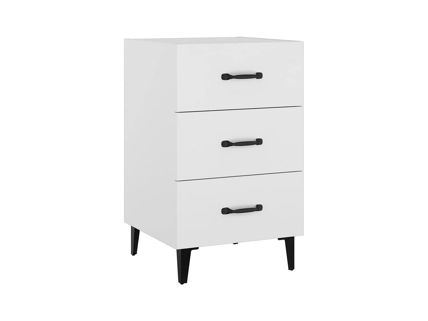 Åsgeir  Table de chevet blanc 40x40x66 cm bois d'ingénierie