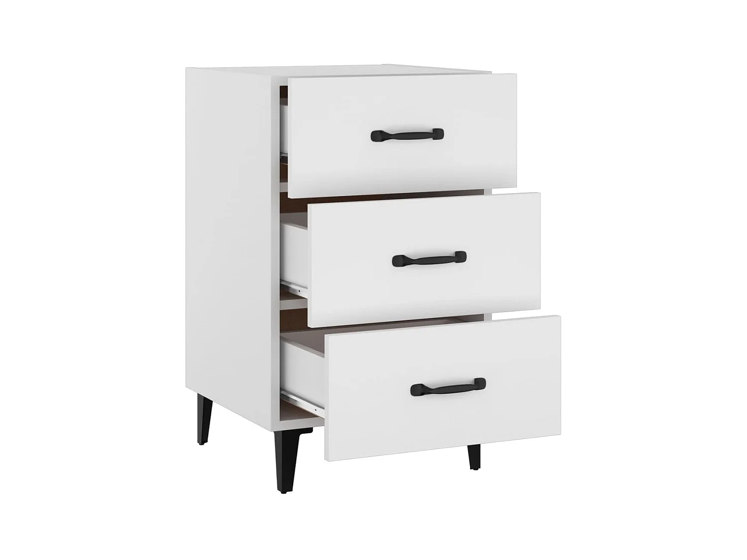 Åsgeir  Table de chevet blanc 40x40x66 cm bois d'ingénierie