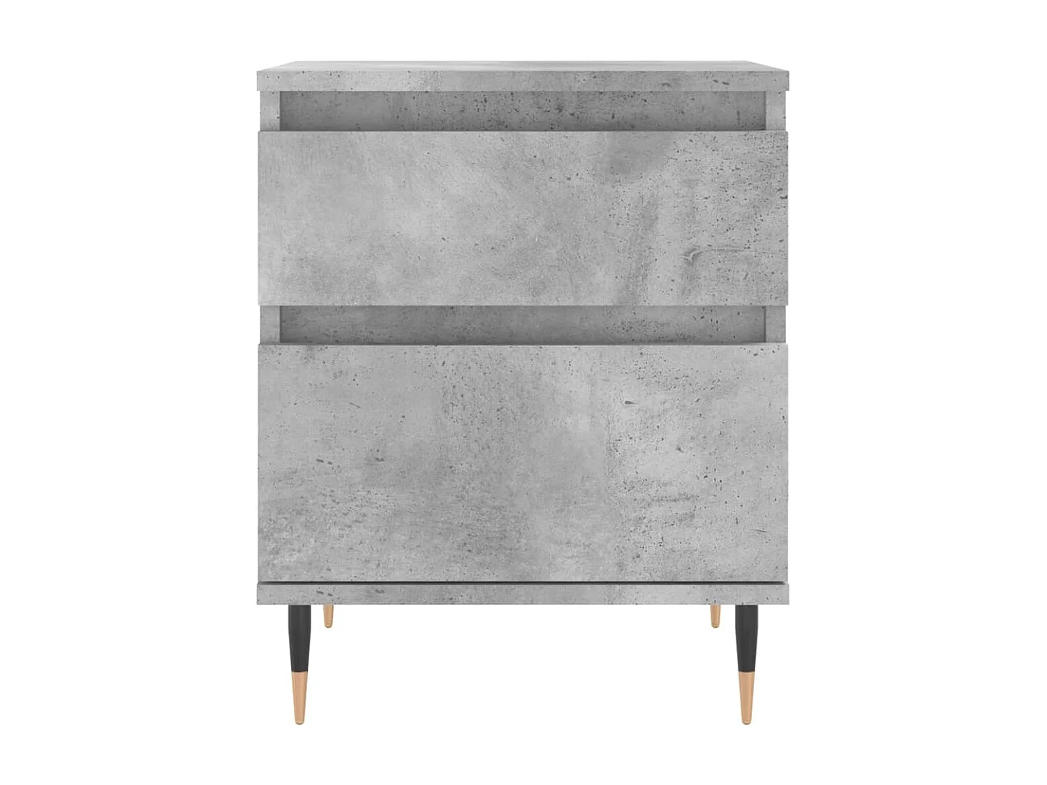 Bastiaan  Table de chevet gris béton 40x35x50 cm bois d’ingénierie