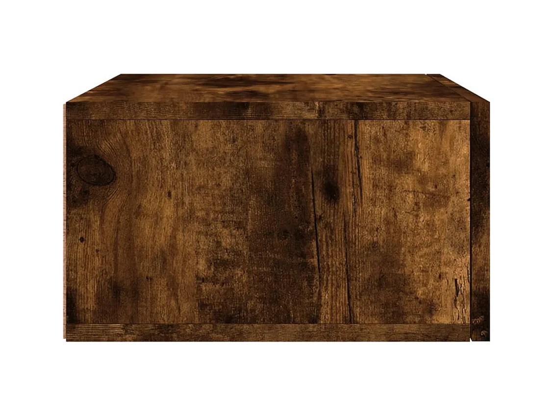 Brackettville  Table de chevet murale chêne fumé 35x35x20 cm