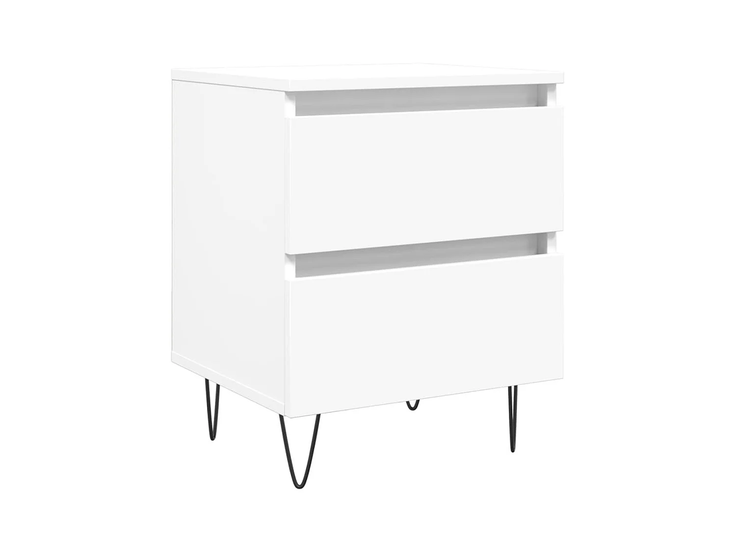 Charlie Cole  Table de chevet Blanc 40x35x50 cm Bois d’ingénierie