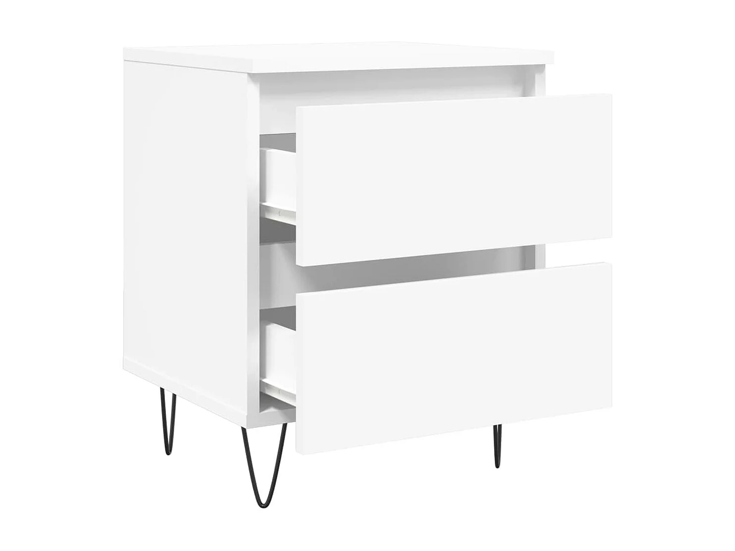 Charlie Cole  Table de chevet Blanc 40x35x50 cm Bois d’ingénierie