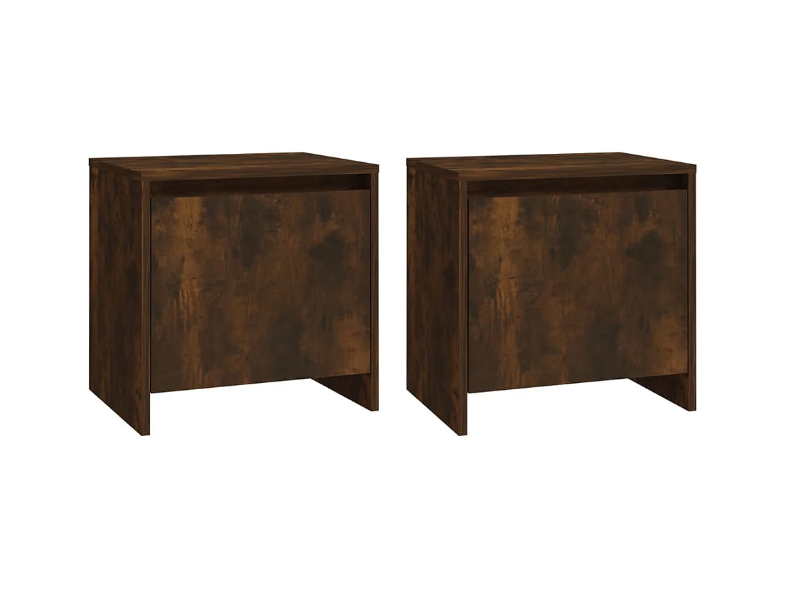 Little Rock  Tables de chevet 2 pcs chêne fumé 45x34x44,5 cm bois ingénierie
